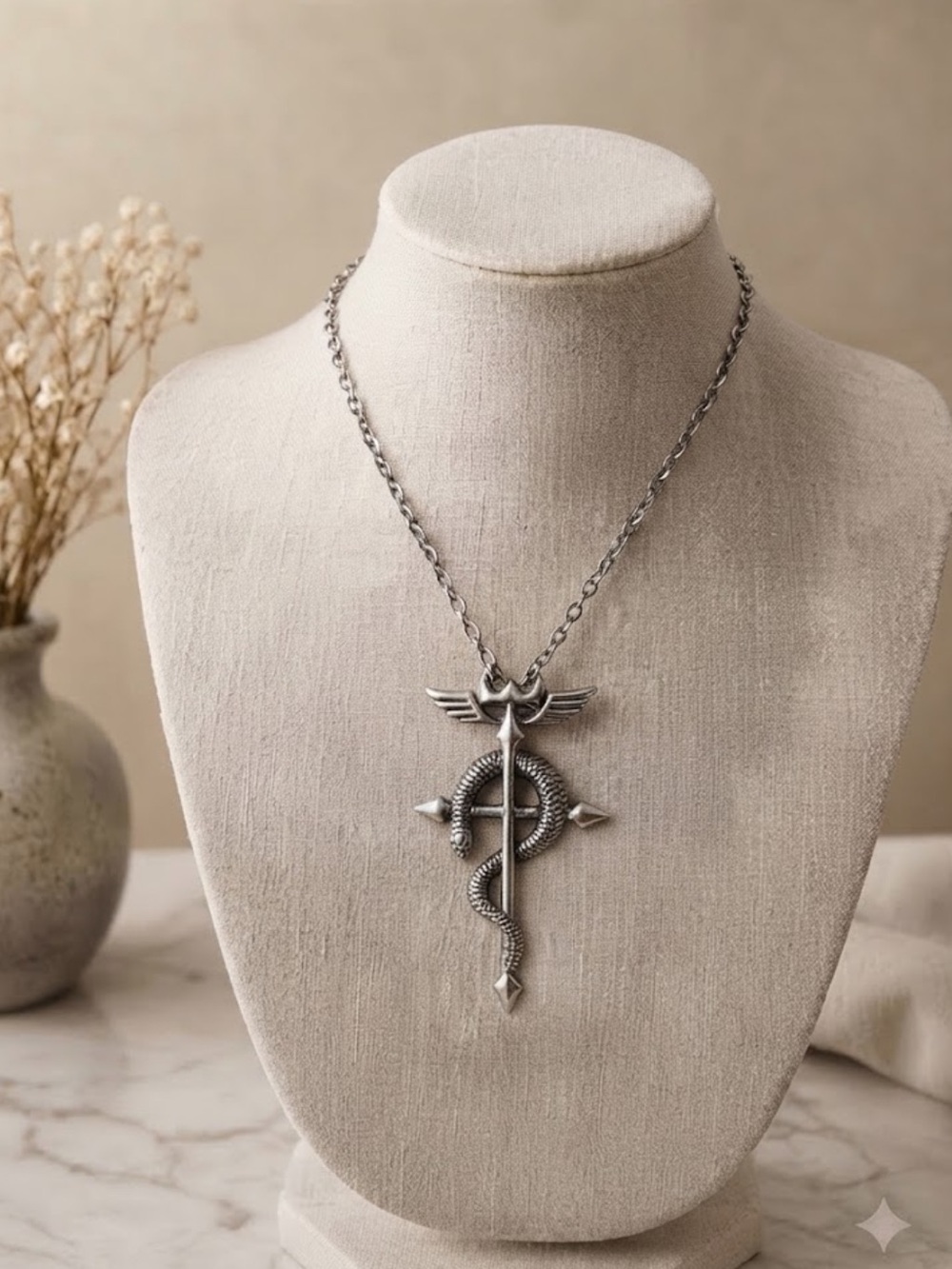 Fullmetal Alchemist Flamel Cross Necklace